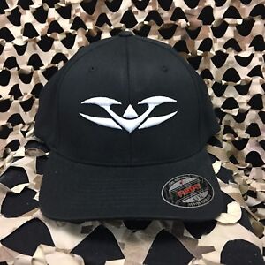 NEW Valken Paintbal V-Logo Flexfit Hat - Black/White - L/XL