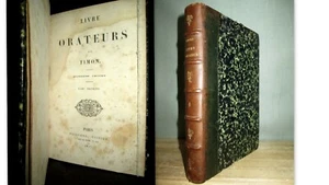«Le LIVRE des ORATEURS» T.1 TIMON (Cormenin) Histoire France Reliure cuir 1847 ! - Picture 1 of 1