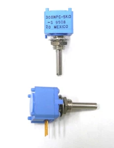 Lote de DOS ollas lineales conductoras de plástico clarostato nuevas en caja 5K eje de 1/8". PC - Imagen 1 de 1