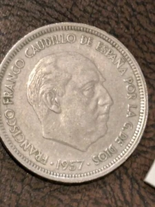 SPAIN 50 PESETAS 1957 FRANCISCO FRANCO CAUDILLO AND REGENT, HEAD RIGHT - Picture 1 of 2