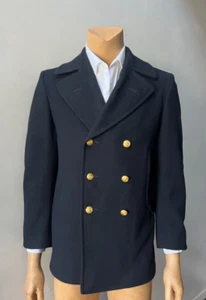 Herren USA Küstenwache Akademie Pfau Vintage Jacke Mantel S - Bild 1 von 9
