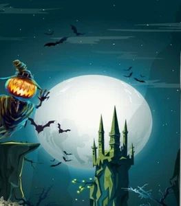 Neu Halloween Szene Wandteppich hängend - Bild 1 von 1