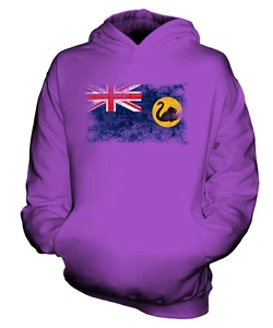 WESTERN AUSTRALIA VINTAGE FLAG KIDS HOODIE HOODIE BOYS GIRLS - Picture 1 of 14