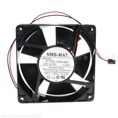 Waterproof Inverter Cooing Fan FOR 24V 1.20A 2-Pin 12038 12CM NMB 4715SL-05W-B60 - Image 1 of 4