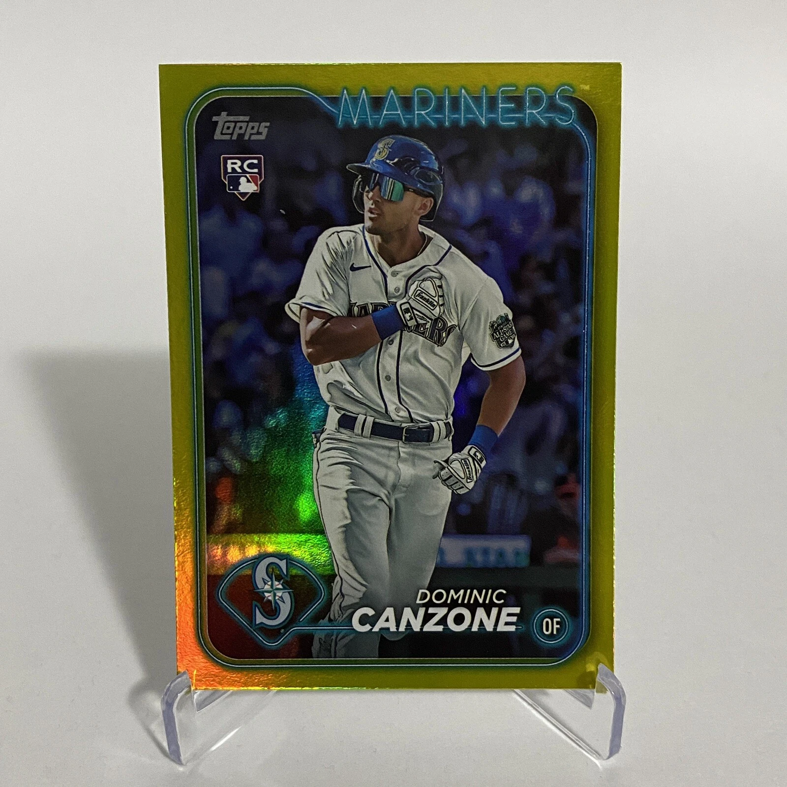 2024 Topps Series 1 Dominic Canzone Yellow Foil RC Seattle Mariners #195