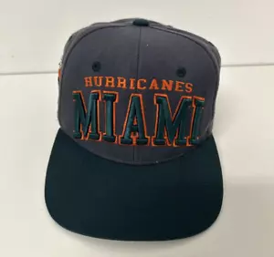 Miami Hurricanes Zephyr The Z Hat Authentic Baseball Snapback Hat Cap Wool Blend - Picture 1 of 12