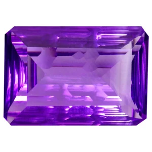 11.30 ct Octagon (17 x 12 mm) Unheated / Untreated Uruguay Purple Amethyst - Picture 1 of 1