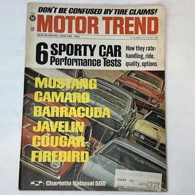 Motor Trend January 1968 Sporty Cars Performance Tests /Charlotte National 500 - Image 1 of 4