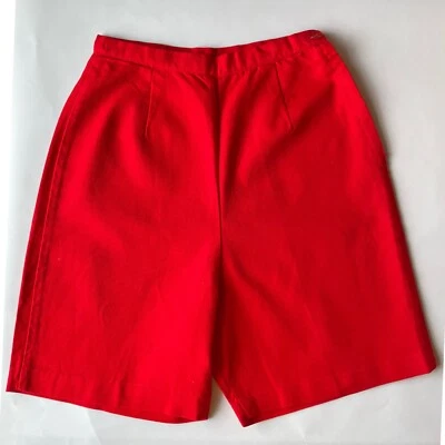 Bermudas largas rojas cintura alta vintage años 50 XS Donkenny Resort ropa usada en excelente estado Foto 1 de 4
