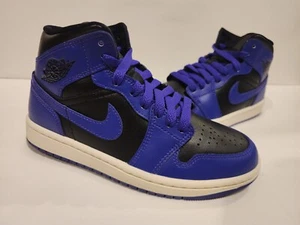 Nike Air Jordan 1 Mid Purple Concord schwarze Damenschuhe BQ6472-051 Größe 5 Damen - Bild 1 von 5