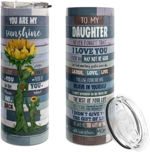 Macorner Stainless Steel Sunflower Tumbler 20Oz - Ideal Gift for Girls - Picture 1 of 7