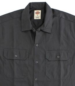 Dickies Men's Work Shirt, Cotton Blend Long-Sleeved Work Shirt, Front Pockets