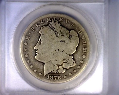 ANACS GRADED AG3 1878S VAM 27 LONG NOCK MORGAN SILVER DOLLAR U.S. COIN 1878 S - Image 1 of 4