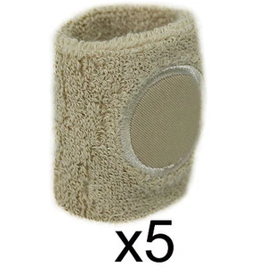 Sudor Banda Muñeca Gimnasio SPORTS Muñequera Tenis Badminton Squash Crema 5 Pack - Imagen 1 de 1