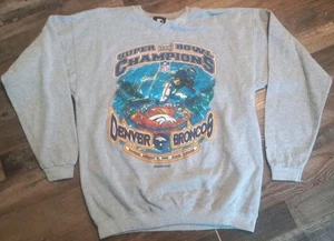 Vintage Starter Super Bowl XXXIll Sweatshirt Size Large Denver Broncos 1998 - Picture 1 of 7