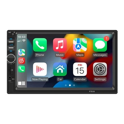 7in Carplay Car Radio Stereo Touch Screen Bluetooth Android Auto FM MP5 Player D - Image 1 of 4