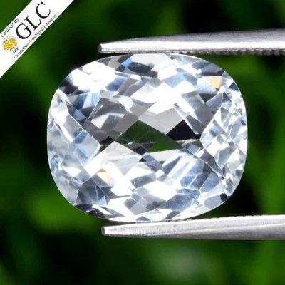 💎 Cojín topacio azul claro natural 6,70 quilates VS certificado GLC - sin calefacción, Brasil Foto 1 de 4