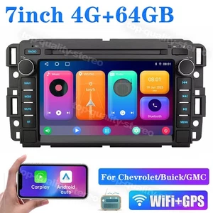 Doble DIN Android 12 7" Coche Radio Estéreo GPS Navegación Ajuste GMC Chevrolet Chevy Buick - Imagen 1 de 18