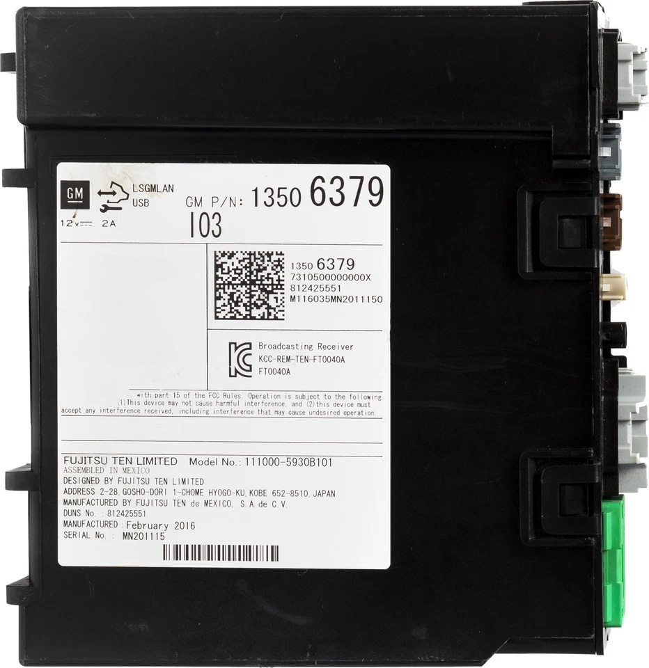 2016 Chevrolet Colorado GMC Sierra AMFM SAT Radio Unit Model Number 13506379 IO3 - Изображение 1 из 4