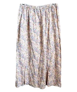 Maxi Falda FLAX 100% Lino Floral M - Imagen 1 de 5
