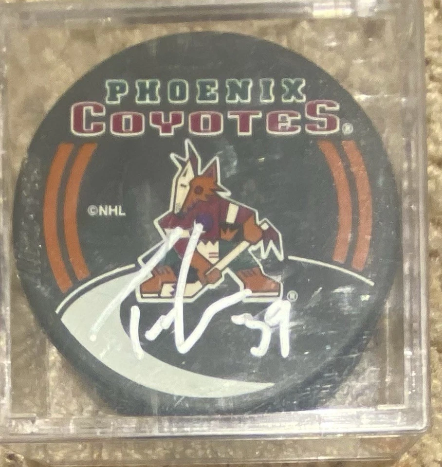 Disco de la NHL firmado por Travis Green - Arizona Coyotes Foto 1 de 1