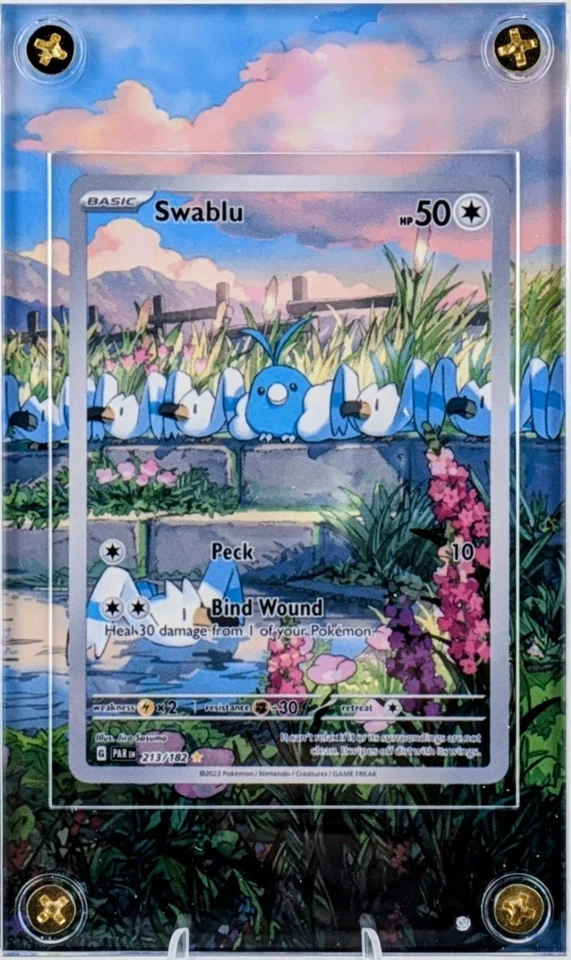 Pokémon Swablu 213/182 Sv04: Paradox Rift Holo Extended Art Case - Image 1 of 1