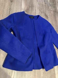 Blazer/giacca donna Talbots aperto taglia XS blu misto lana - Foto 1 di 8