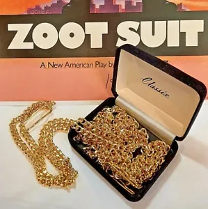ZC1000G CLASSIXjewels Gold Plated Zoot Suit Heavymetal Gangster Double Chain 48" - Picture 1 of 5