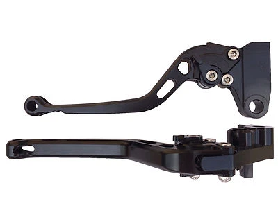 BLACK LONG MOTORCYCLE CLUTCH BRAKE LEVERS for YAMAHA YZF R6 2005-2010 2011- 2014 - Image 1 of 4