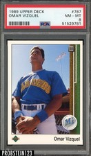 1989 Upper Deck #787 Omar Vizquel Seattle Mariners PSA 8 NM-MT