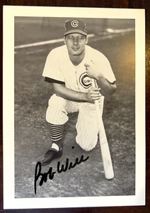 BOB WILL CHICAGO CUBS TEAM ISSUED 5 X 7 AUTOGRAPHED PICTURE - Picture 1 of 1