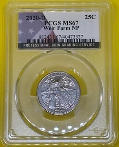 2020 D PCGS MS67 Weir Farm NP Quarter - Picture 1 of 5