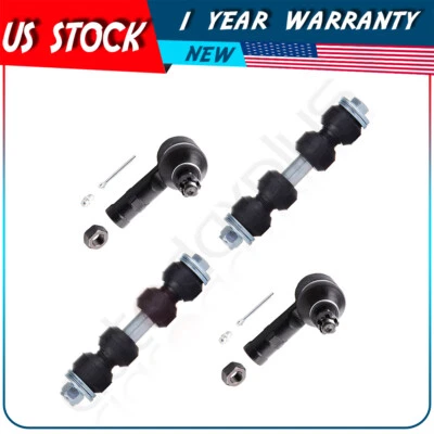 For 1991-2003 Ford Escort 4Pcs Front Steering Sway Bar Outer Tie Rod End Kit - Image 1 of 4