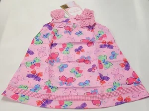 Girl's Pink Butterfly Gingham Summer Sundress, Dress Size 4 OR 5 - Picture 1 of 2