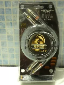 VERSIEGELTES PAAR PROFIGOLD ULTRA PURE HIGH DEFINITION 0,75 M RCA - RCA-VERBINDUNGEN - Bild 1 von 4