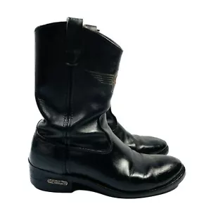 Botas de motociclista Harley Davidson de colección Fat Boy de cuero negro para hombre 10 tirones - Imagen 1 de 11