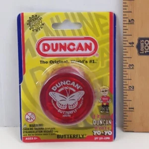 Duncan Butterfly Yo-Yo Classic Red Beginner Trick Toy Original Vintage Style - Picture 1 of 2