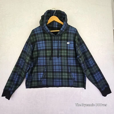 Sudadera con capucha corta Abercrombie & Fitch para mujer XL forrada a cuadros mezcla de algodón Y2K Foto 1 de 4