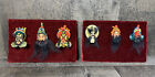 6 Chinese Asian Warriors Miniature Hand Made Hand Painted Character Face Masks 