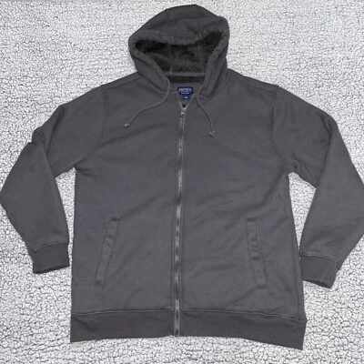Smith's Sudadera con Capucha Grande Ropa de Trabajo Gris Waffle Térmica Forrada Sherpa Cremallera Completa Foto 1 de 4