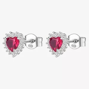 BROSWAY FANCY ORECCHINI CUORE IN ARGENTO 925 E ZIRCONI FPR51 PASSION RUBY - Foto 1 di 5