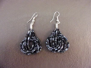 Pair Of Beaded Dangle Pierced Earrings - Picture 1 of 4