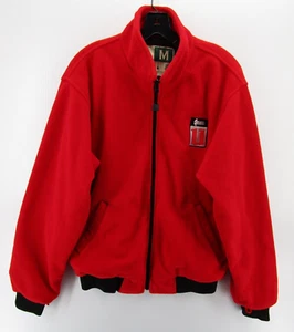 VINTAGE Wear Guard Jacket Men Medium Red Fleece Bomber Coat Work Wear Lined - Picture 1 of 9