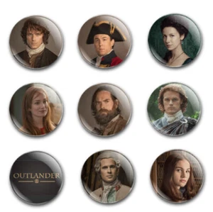25mm OUTLANDER TV SERIES BUTTON BADGES X9 - Foto 1 di 1