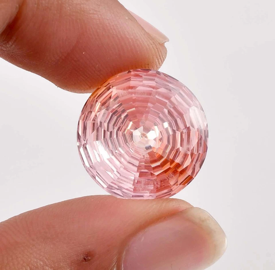 Piedra preciosa de esfalerita natural bicolor amarillo-naranja 18 X 18 mm 23,15 quilates certificada Foto 1 de 4