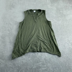 Chicos Womens Sleeveless Olive Green Tunic Top Size L Cotton & Modal 5504 - Picture 1 of 8