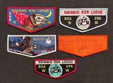 Nayawin Rar Lodge 296 Flap Lot Of 5 Different OA Order Of The Arrow Patches