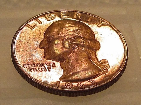 1963 Choice / Gem  Proof Quarter 90%  Attractive Original Toning  #527 ~ 22 Cover