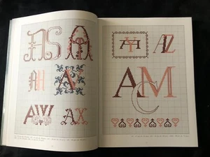 French Lettres Entrelacees Intertwined Letters Cross Stitch Alphabet A-Z Book - Picture 1 of 10