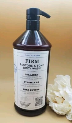 Rosen Apothecary Firm Restore & Tone Body Wash Vanilla Coconut 32 fl New